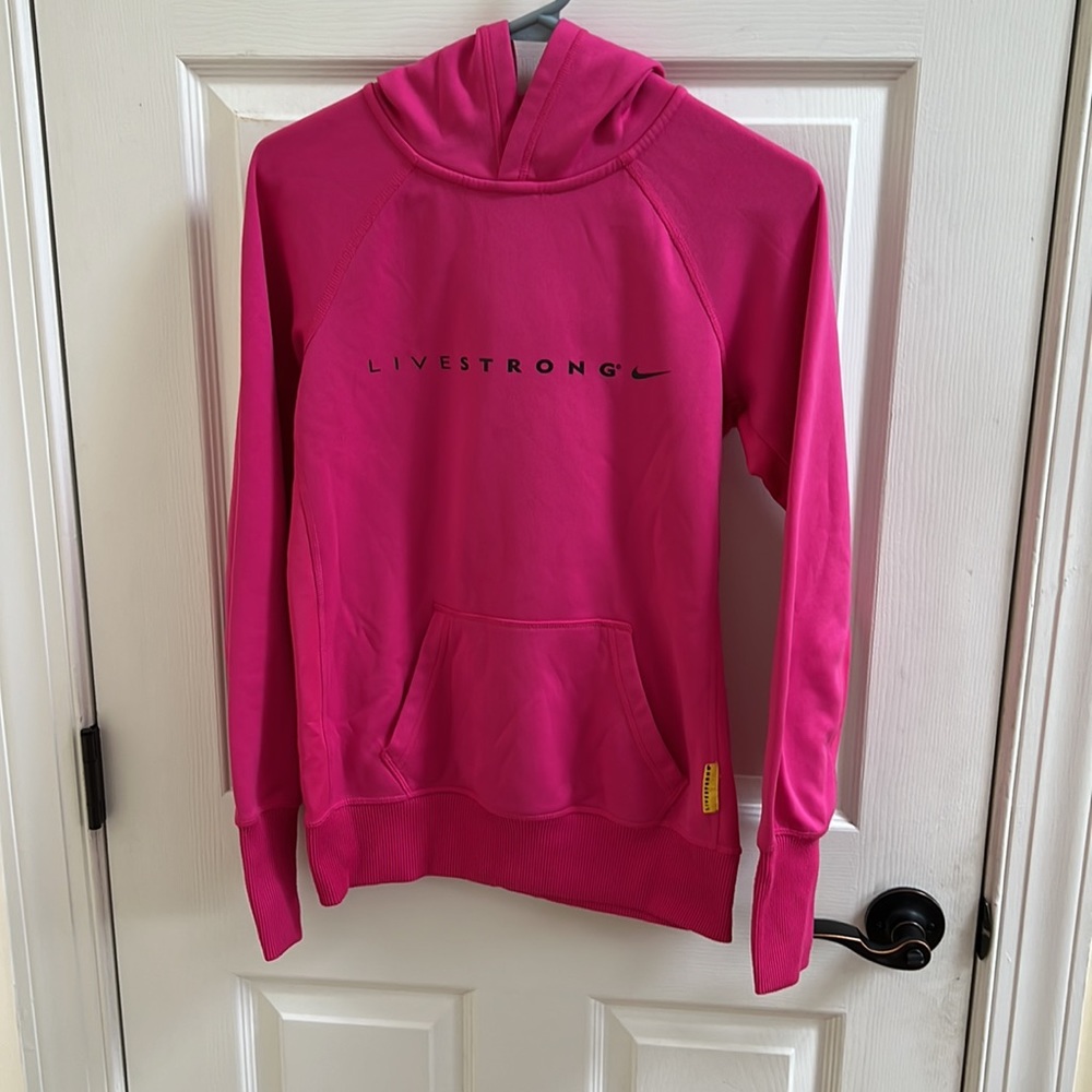 Nike Livestrong Hooded Sweatshirt Pink Small